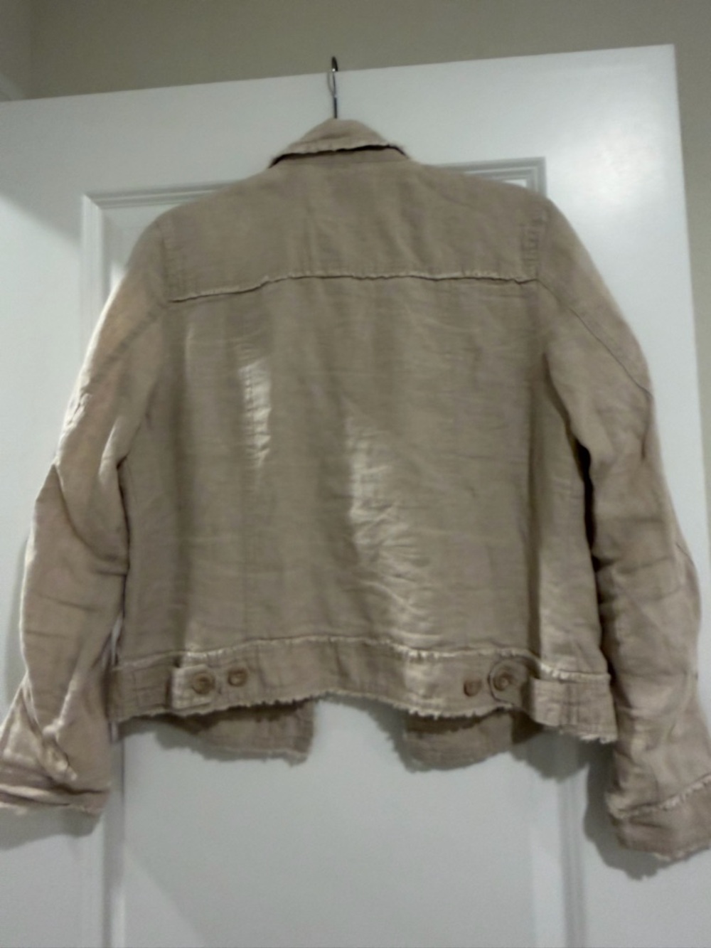 Tommy Bahama Two Palms Linen Raw-Edge Jacket in Natural Size M - Picture 7 of 7